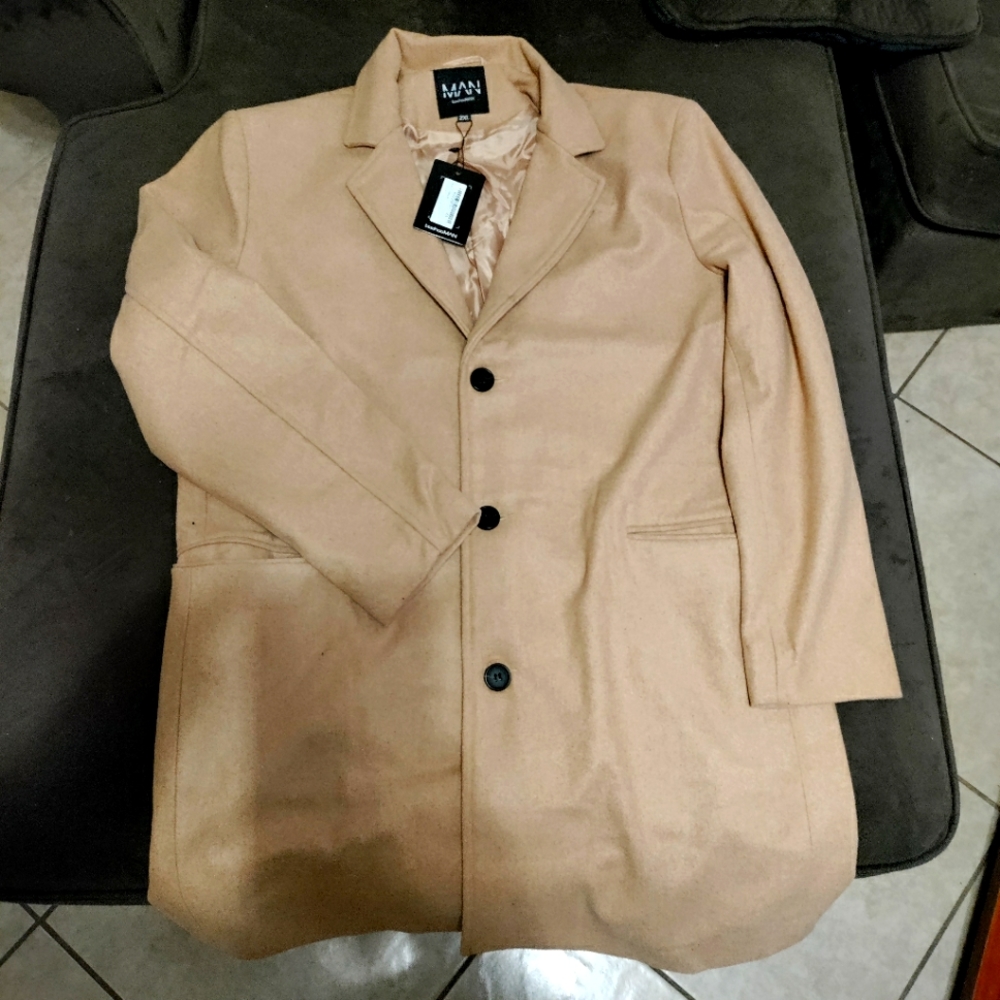 Plus size over coat 2xl boohoo man
